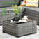 Baili 7 - Person Outdoor Wicker/Rattan Sectional Seating Group with Swivel Chairs, Modern Modular Conversation Set with Cushions