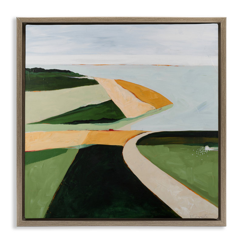 Cadre flottant Where The Land Breathes, conception par Ruth Fromstein, H 25 po x l 25 po, Cadre flottant orme Montalcino