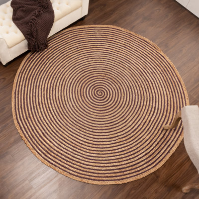 Tapis d'intérieur en jute tressé à la main Pearisburg