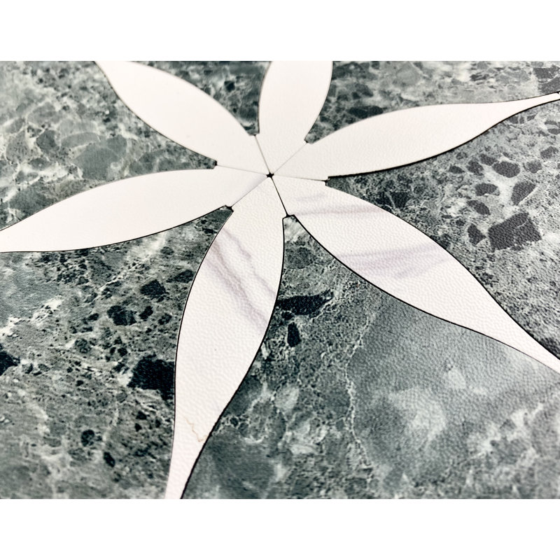 3.175mm Thick 13.625'' W x 10.375'' L Vinyl, Matte Blue Marble