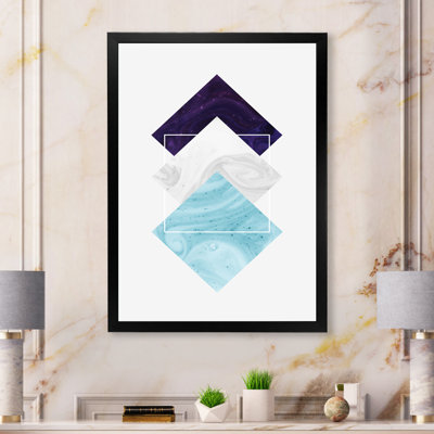 «Create Design White Blue - Mid-Century Modern», œuvre d'art sur toile