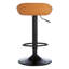 Linndale Swivel Upholstered Adjustable Height Counter Stool with Metal Frame-251424665