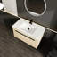 Meuble-lavabo pour salle de bain avec lavabo simple, meuble-lavabo sous-comptoir moderne avec double tiroir, meuble-lavabo sur pied autoportant, bois d'ingénierie