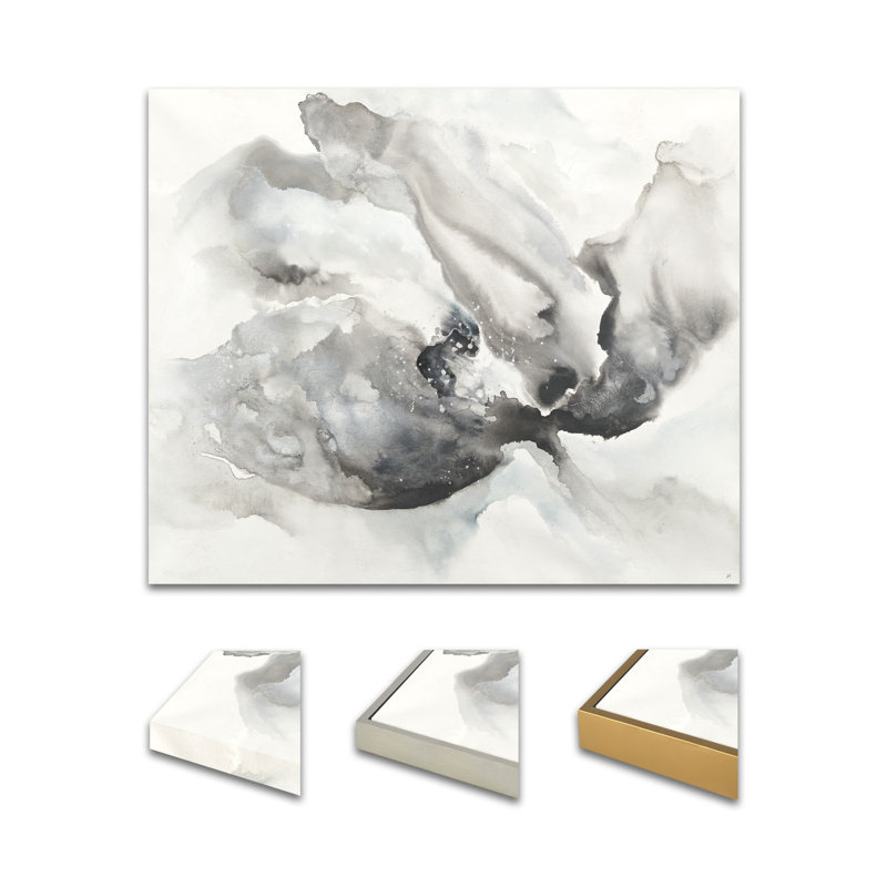 Silvered Flora Print by Jennifer Hollack Raboin, 36" H x 43" W x 2" D, Stretched Canvas