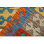 Tapis orange / bleu / jaune en laine à motif géométrique rectangulaire à tissage plat 3 pi 4 po x 4 pi 11 po Atmore