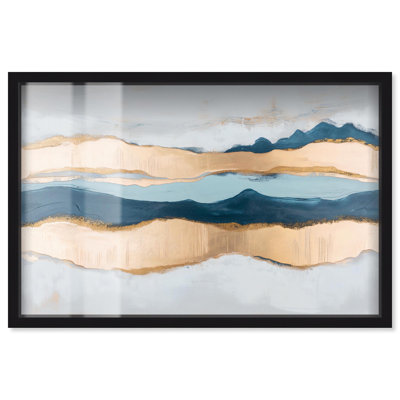 «Blue Ridge I Shadowbox Print», art mural bleu par Art Remedy