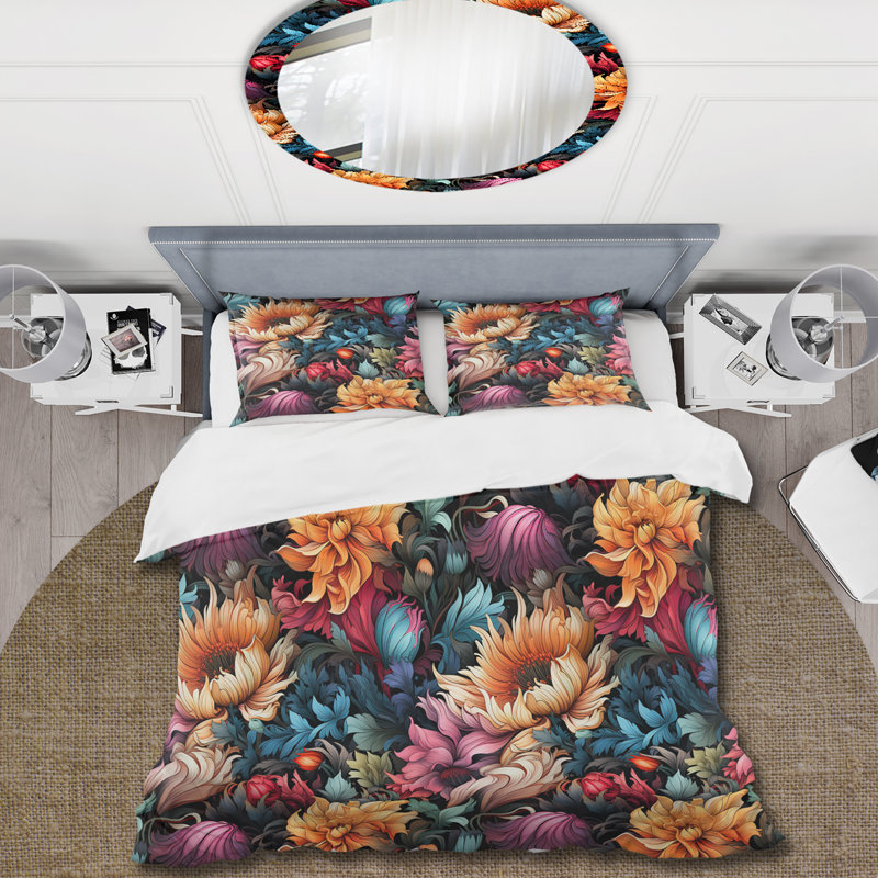 Ensemble de housse de couette psychedelic, Housse de couette pour très grand lit et 2 très