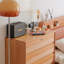 Commode d'appoint en bois massif simple cerise