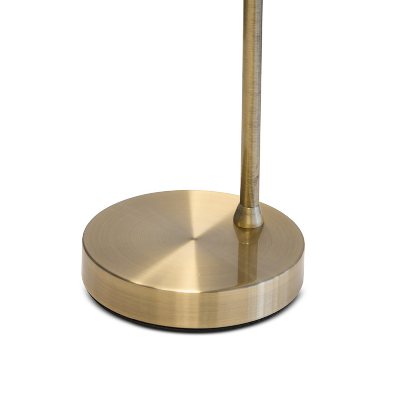 Alakai 41cm Desk Arch Metal Table Lamp with Glass Shade, Gold