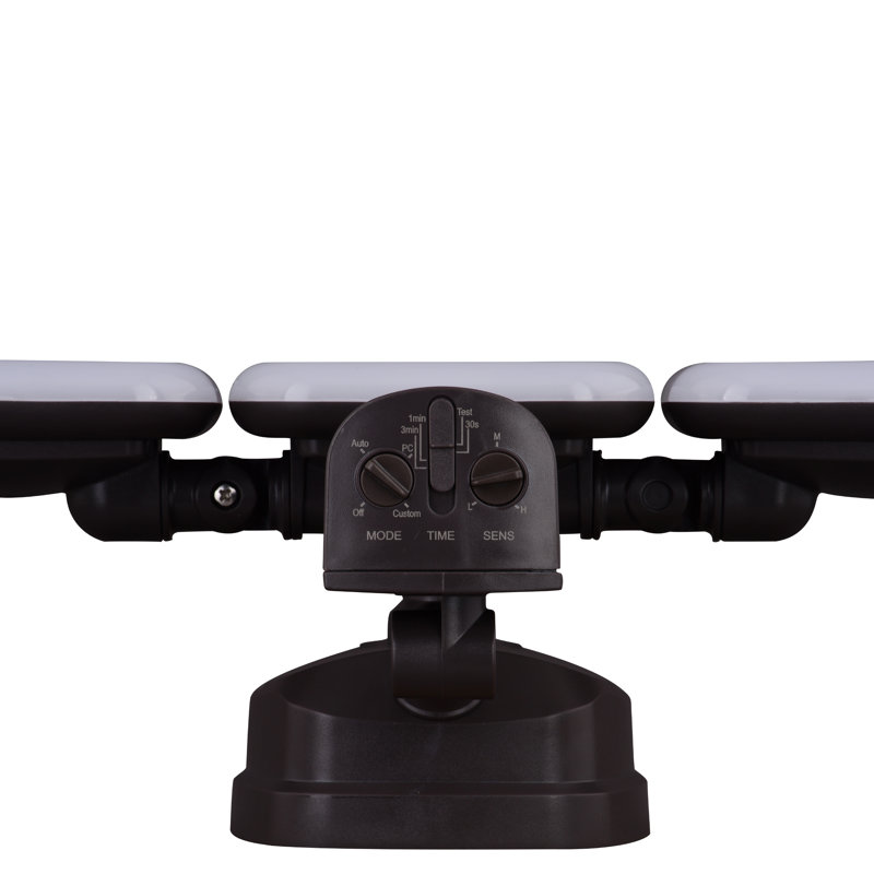 Kyric 3 Light LED Outdoor Motion Sensor Adjustable Security Flood Light Bronze