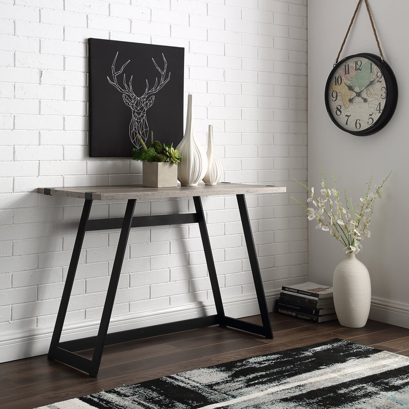 Buxton Metal Base Writing Desk, Grey Wash