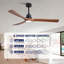 New Model 60 Inch Wood Ceiling Fan With 3 Solid Wood Blades Remote Control Reversible DC Motor For Living Room
