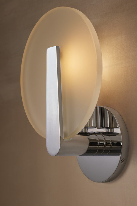 Hint One-Light Sconce, Polished Chrome