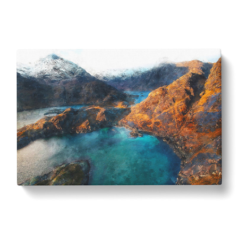 Loch Coruisk In The Isle Of Skye Scotland Painting - Wrapped Canvas, 40cm H x 60cm W x 3cm D