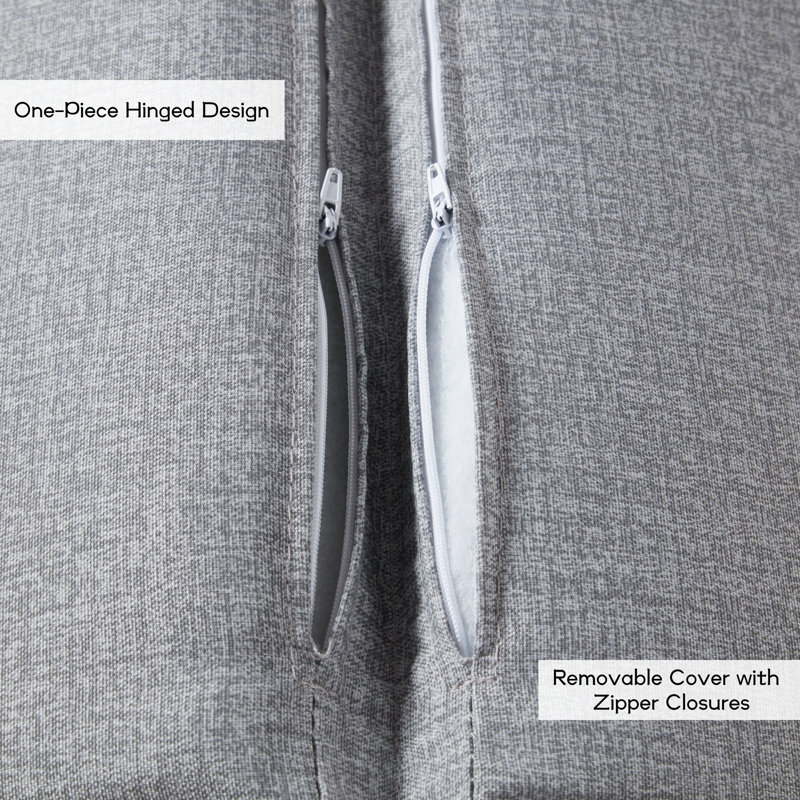 High Back Dining Chair Pad, Heather Gray