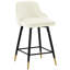 Swivel Velvet Upholstered Counter & Bar Stool With Solid Metal Frame-1921254708-1929667204