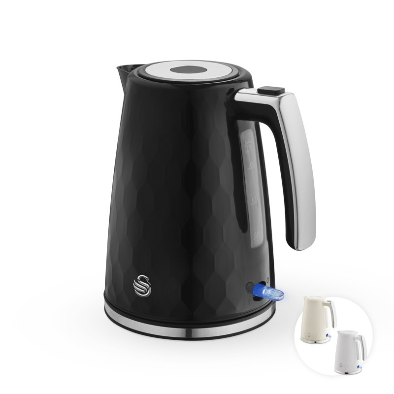 Swan 1.7L Electric Tea Kettle, Black