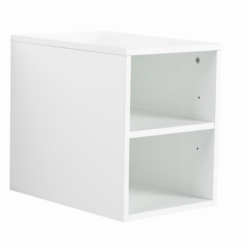 Lavabo de salle de bain mural avec lavabo et armoire latérale, porte à fermeture en douceur, 59"