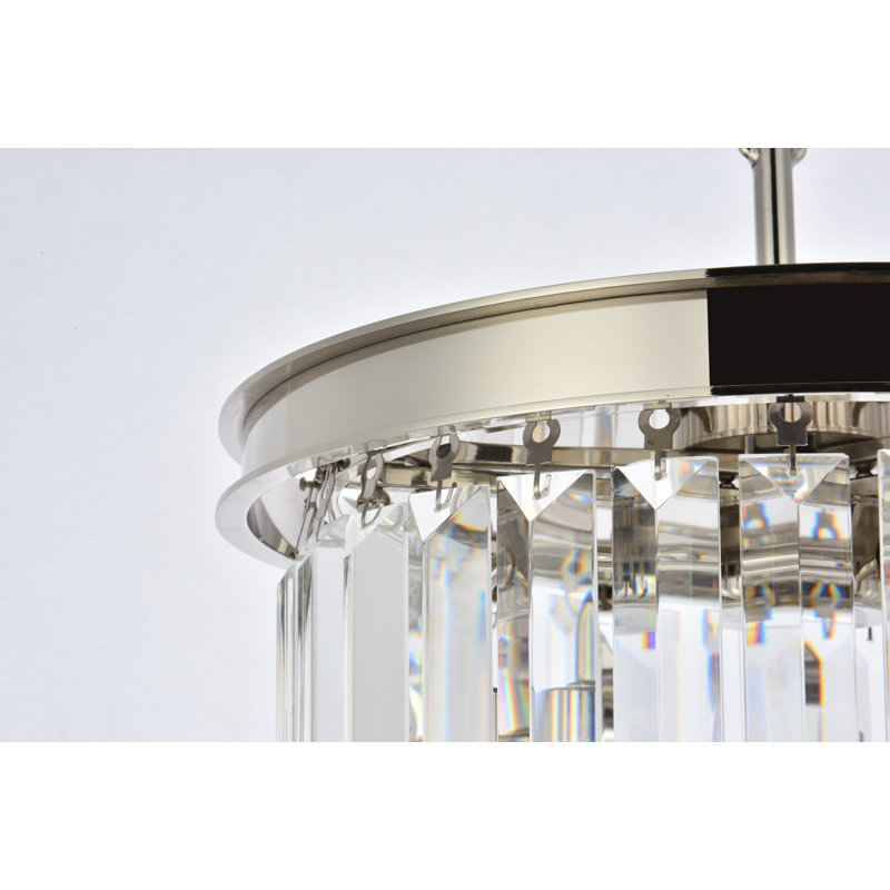 Yazmin Flush Mount, Clear, Polished Nickel