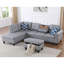 Canapé modulaire en similicuir avec repose-pieds Irine-131519635