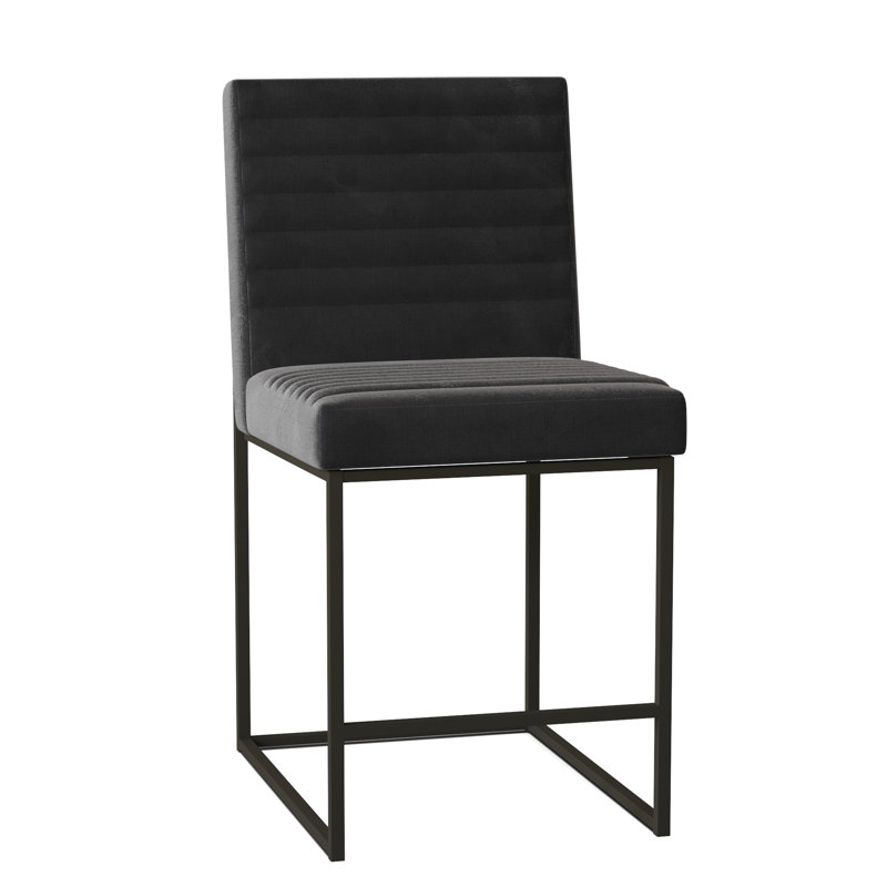 Tabouret de comptoir 26 po Uma, 100 % polyester minuit 9953