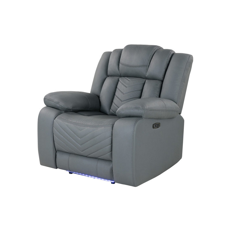 Fauteuil inclinable électrique gris avec DEL