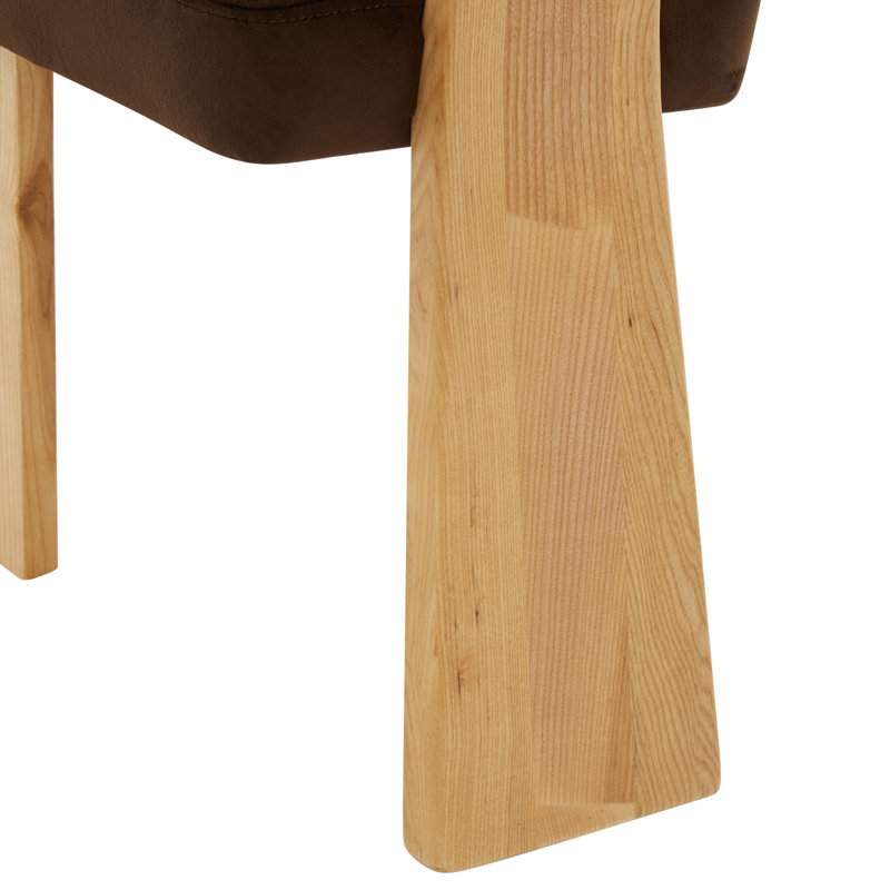 Chaise d'appoint à dossier en velours Perci
