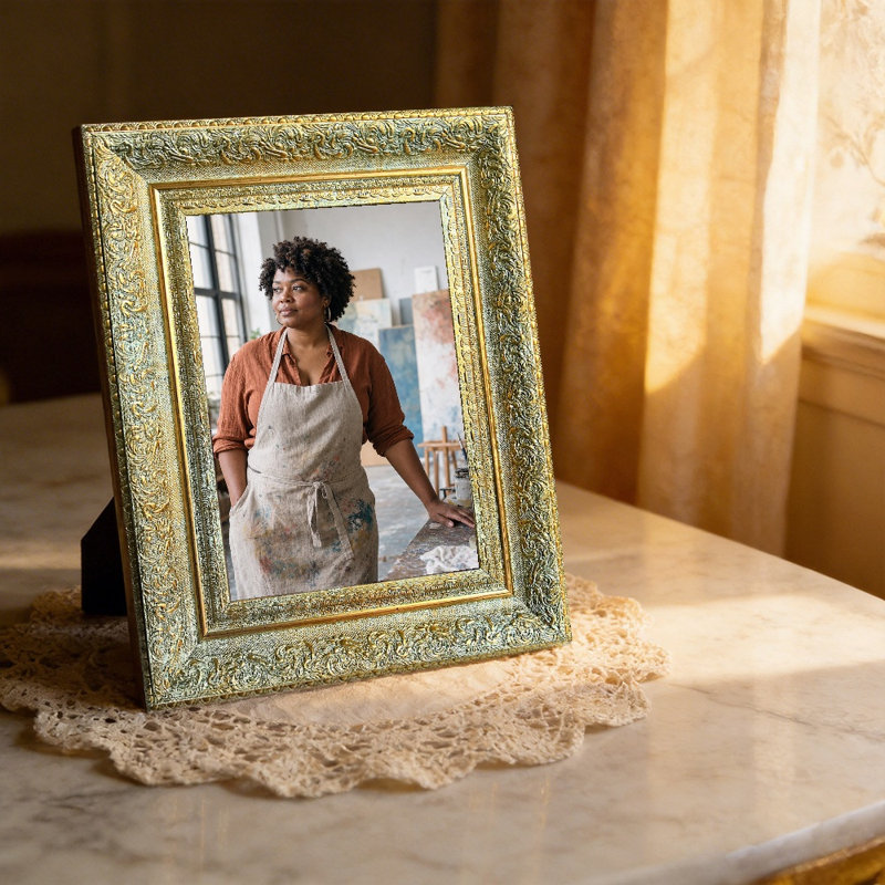 Cadre photo classique antique antique 1PC 8 po x 10 po avec fixation murale ou de table