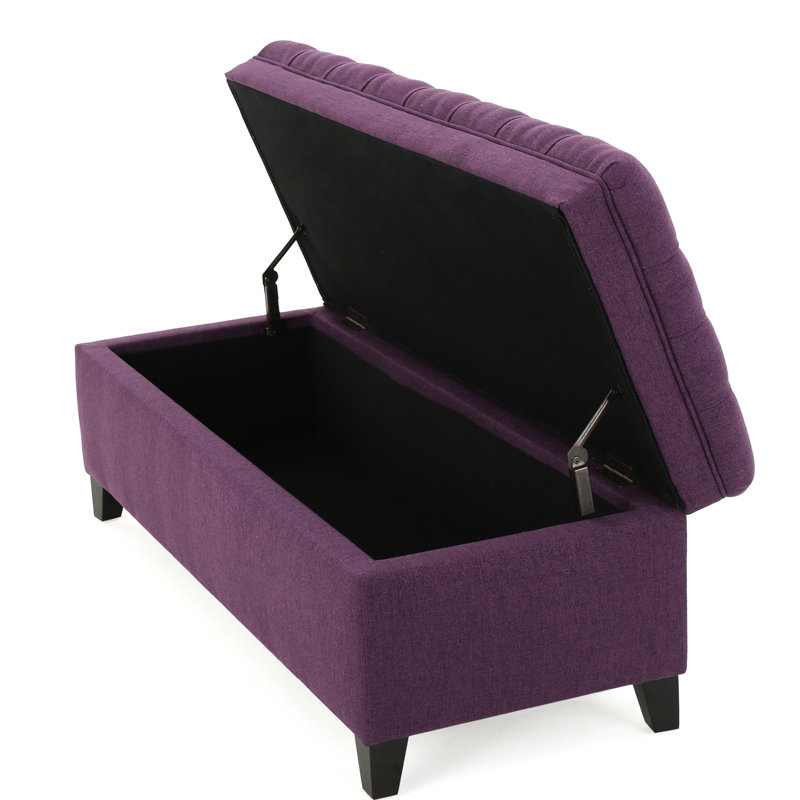 50D X 20.5W 18.3H Purple With Storage Space - Fabric, Birch Living Room Organization Tool Fabric Compartment 48.66D 20.47W 18.30H Legs Smart