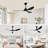 52" Farmhouse Ceiling Fan With Light And Remote, Quiet DC Motor 3 ABS Blade 6 Speeds Reversible Ceiling Fan For Bedroom-1465890150-1465890151