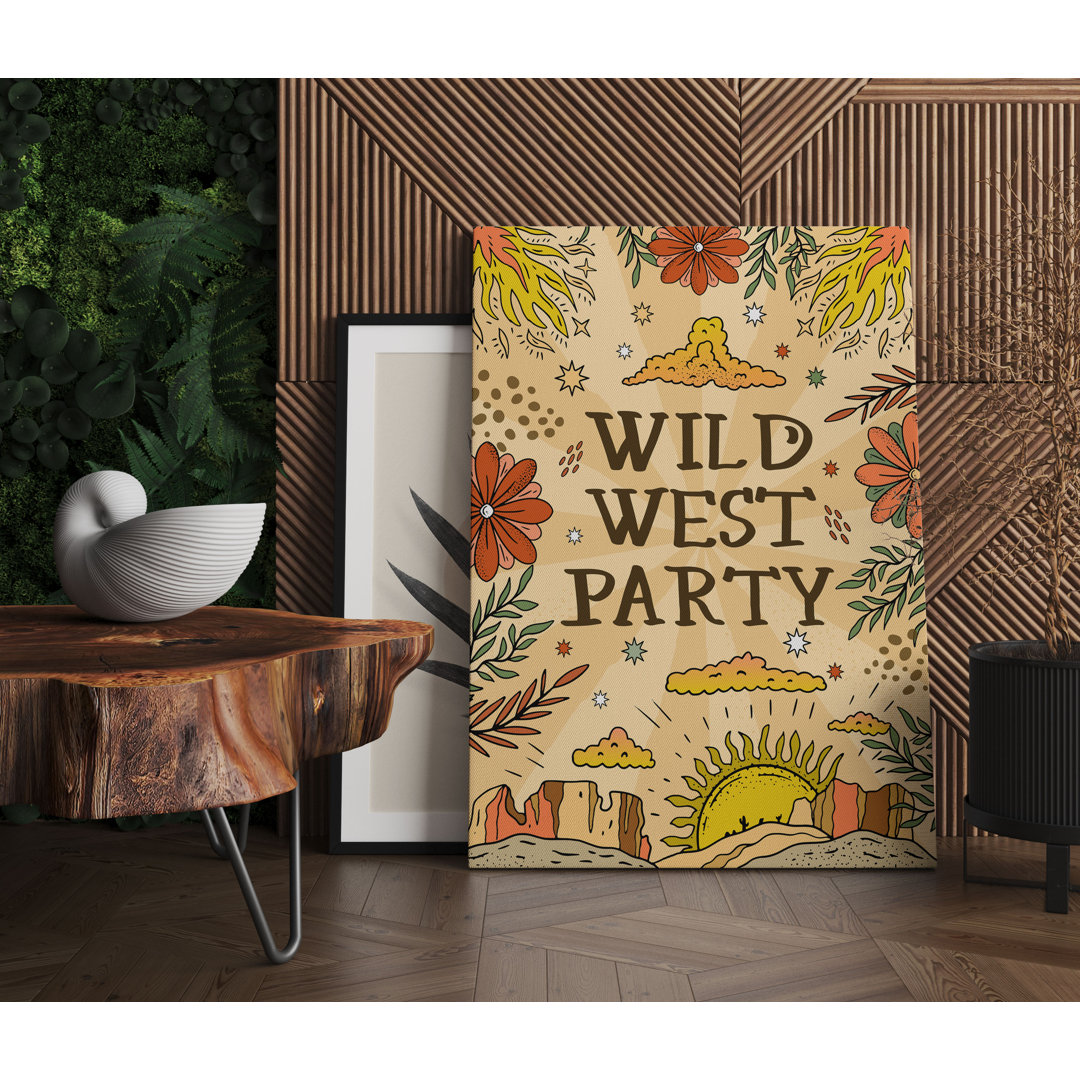 Leinwandbild Hippie-Kunst - Wild West Party