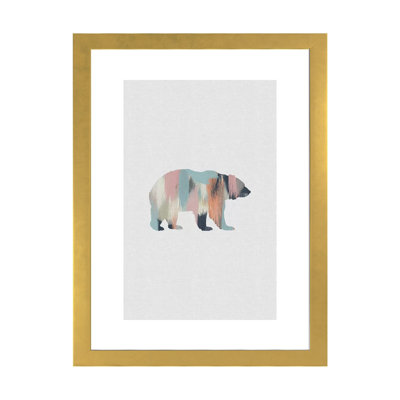 Pastel Bear - impression d'art graphique