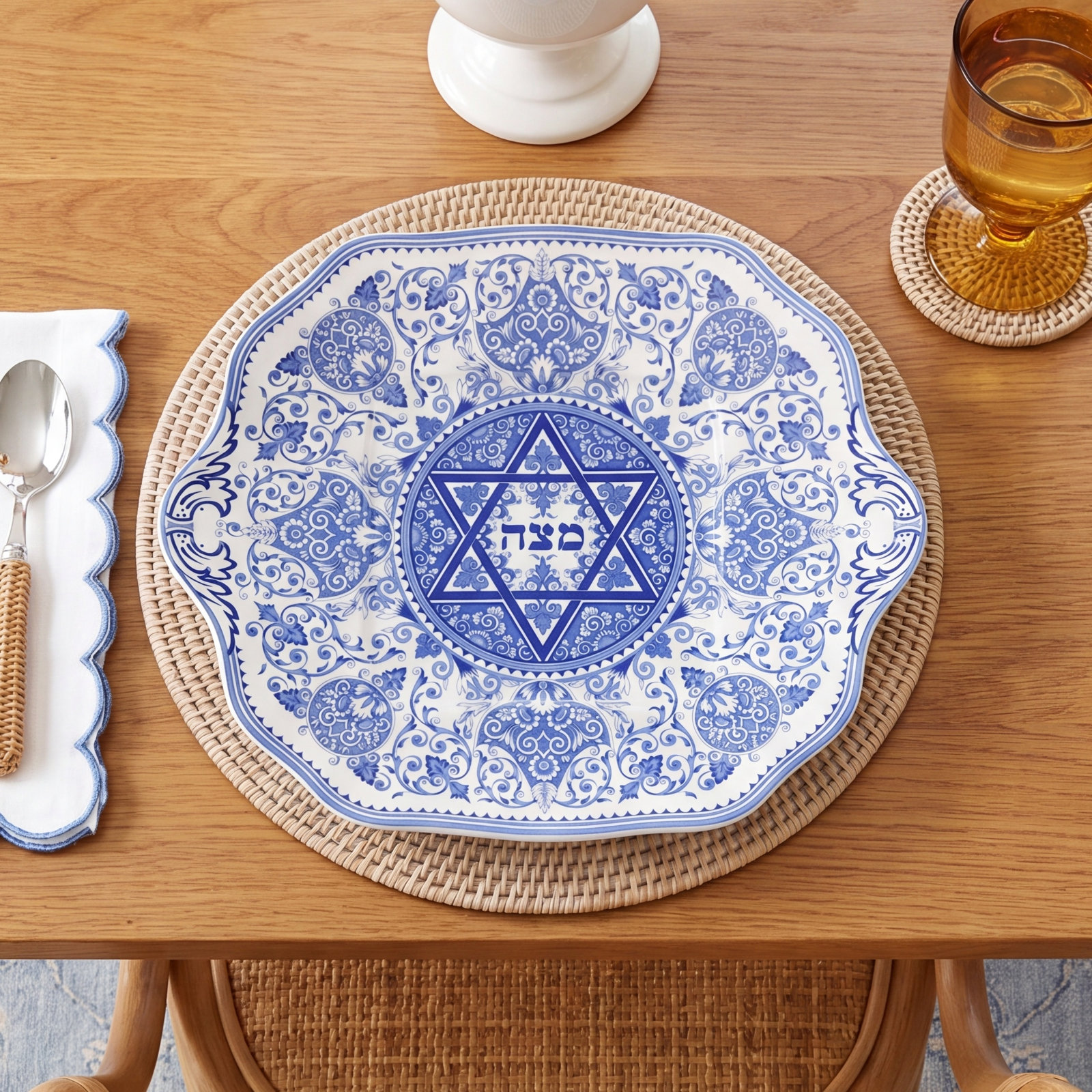 Judaica Passover Matzoh Charger