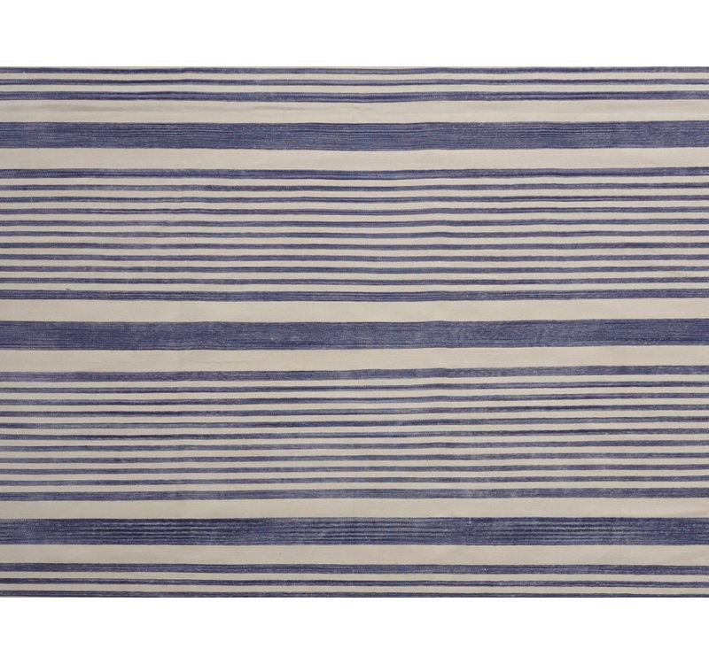 Striped Area Rug in Blue/Gray