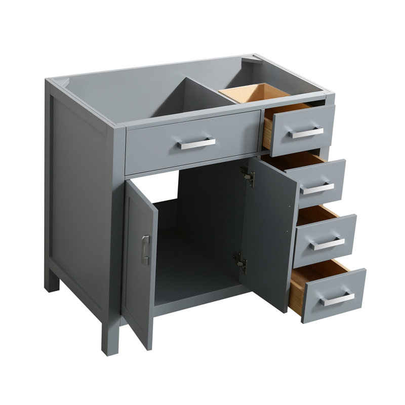 Petrel 36'' Single Bathroom Vanity Base Only, Gray