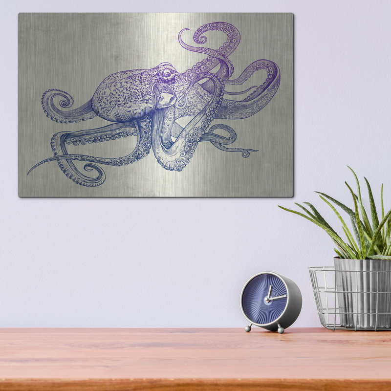 Octo-Flow', Metal Wall Art, 12" H x 16" W