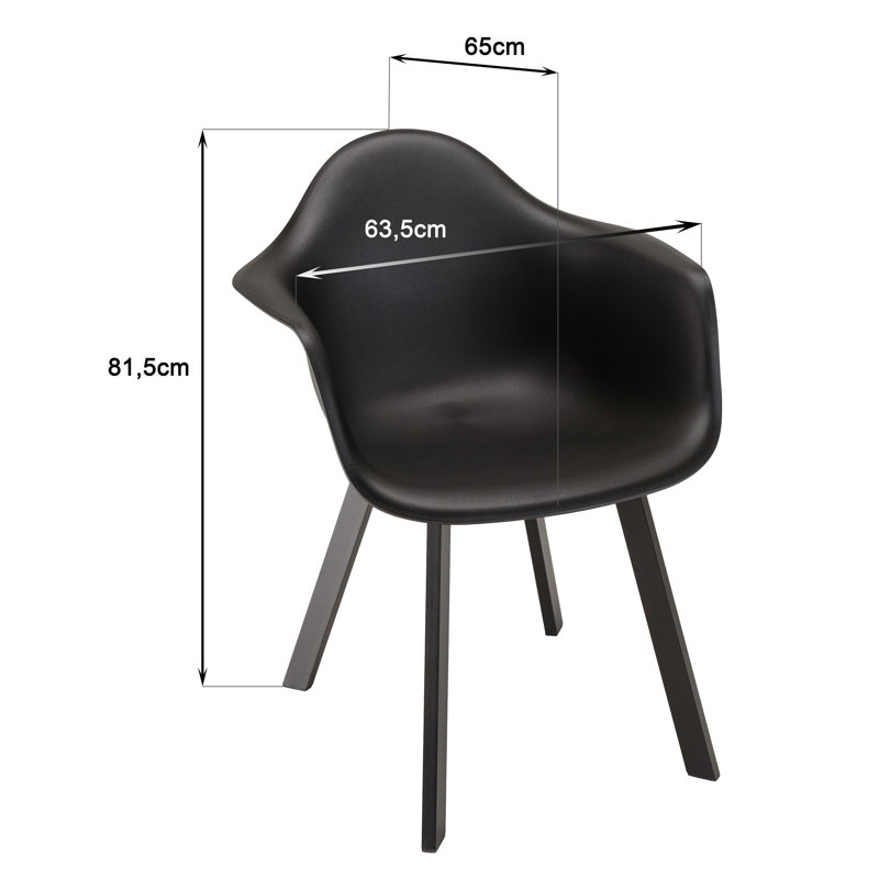 MacAdam Patio Dining Armchair, Black
