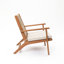 Chaise longue d'extérieur en bois d'acacia avec coussin de siège (1 chaise)