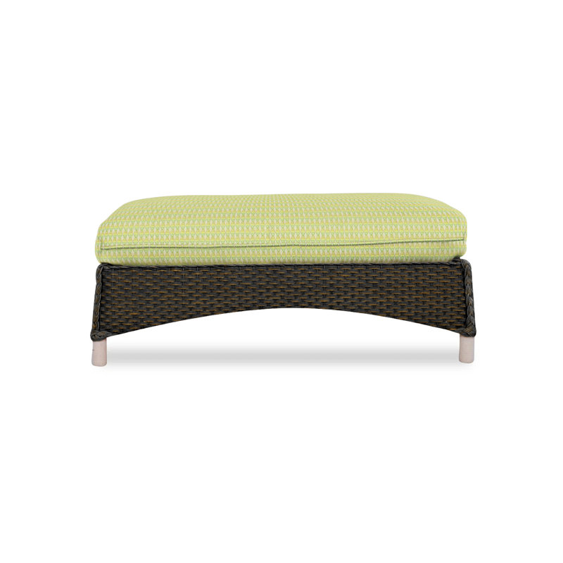 Mandalay Outdoor Ottoman, Decorline Navy, Mink