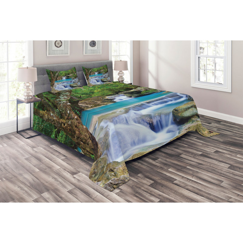 Polyester Coverlet, King Bedspread + 2 Shams