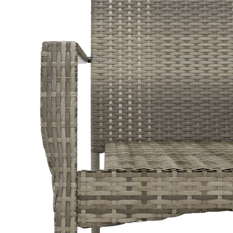 Dasmon 4 - Person Wicker Patio Dining Set with Rectangular Table , Cushions Included, Gray, Gray