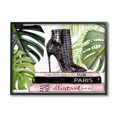 «Chic clouté Fashion» par Monstera Palms Glam Magazine par Jennifer Paxton Parker - impression sur toile tendue