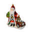 Santa With Truck Glass Ornament