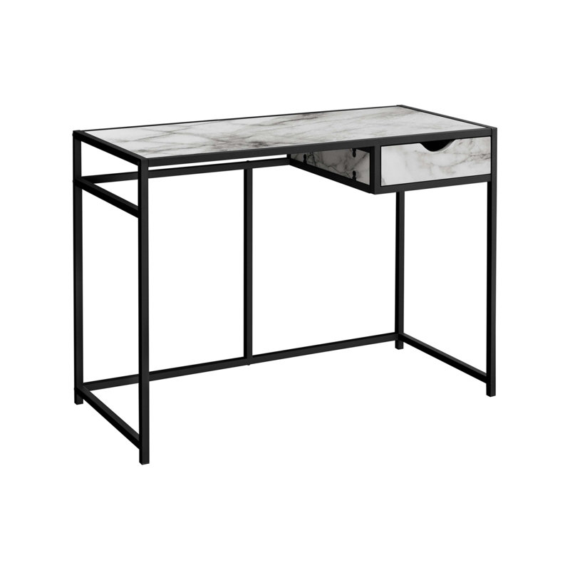 Bureau d'ordinateur, Blanc/Noir