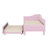 Linen Fabric Upholstered L-Shaped Daybed With Pop-Up Trundle, Slats-1142196440