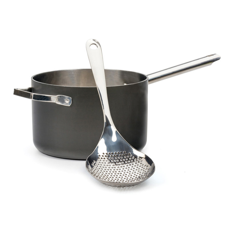 Silver Stainless Steel Pierced Straining Spoon