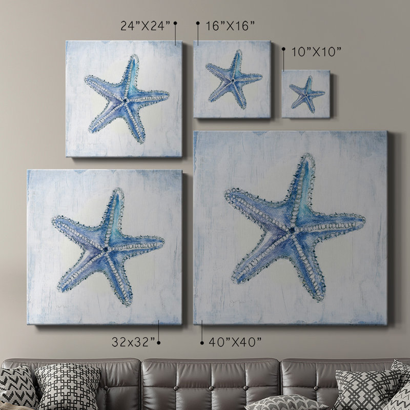 Toile tendue avec châssis Blue Shell III-Premium - prête à être accrochée