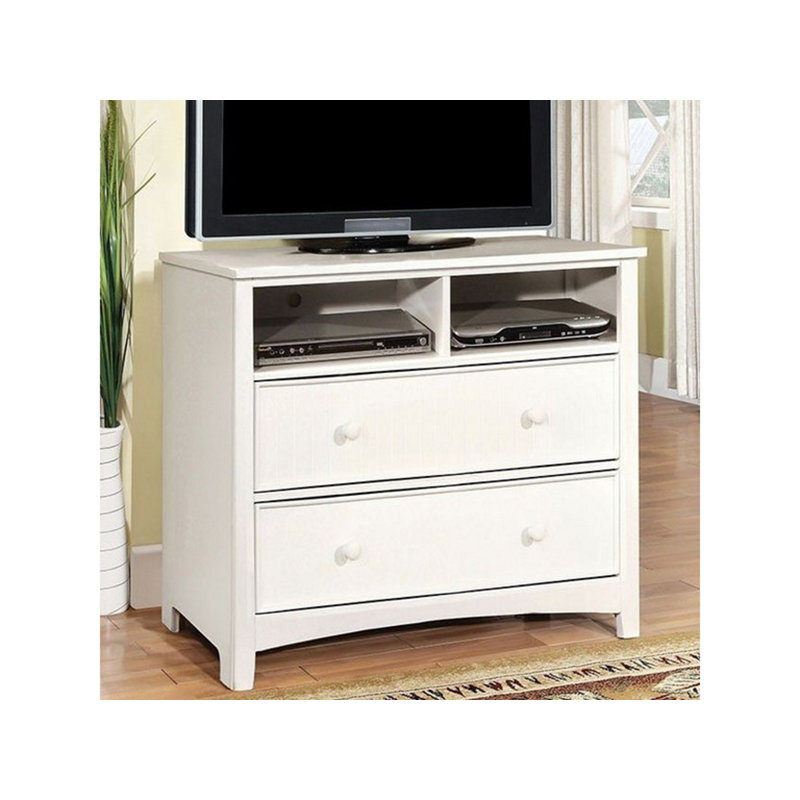 Commode 2 tiroirs Ahriella, Blanc