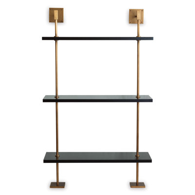 Marais 3 Piece Black Tiered Wall Shelf