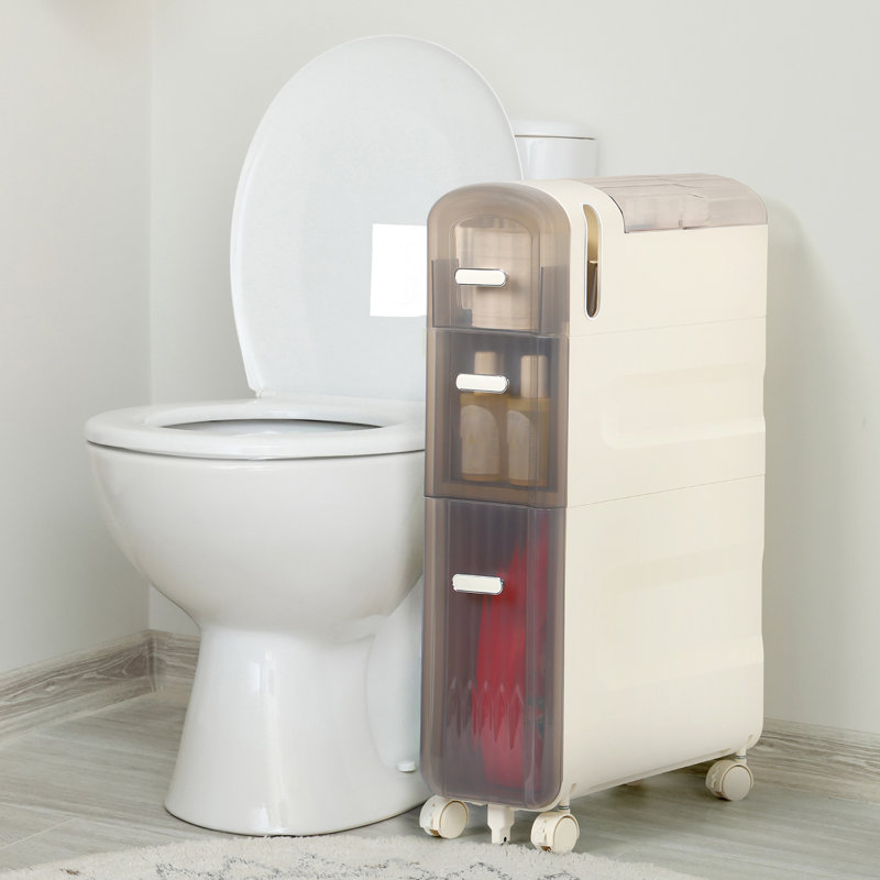 Armoire de salle de bain Rayla, Blanc / Transparent